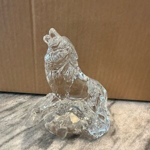 Vintage Lead Crystal Wolf Figurine–Wonders of the Wild Germany 24% Lead Crystal